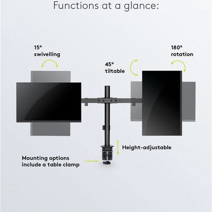 Goobay bureau monitorarm - 2 monitoren - Tot 32 inch / 9 KG per stuk