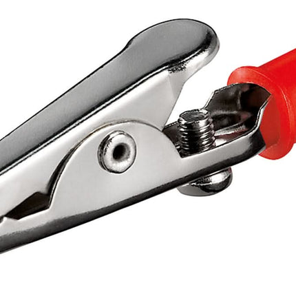 Krokodillenklem - Alligator clip met schroef - Rood - 51 mm