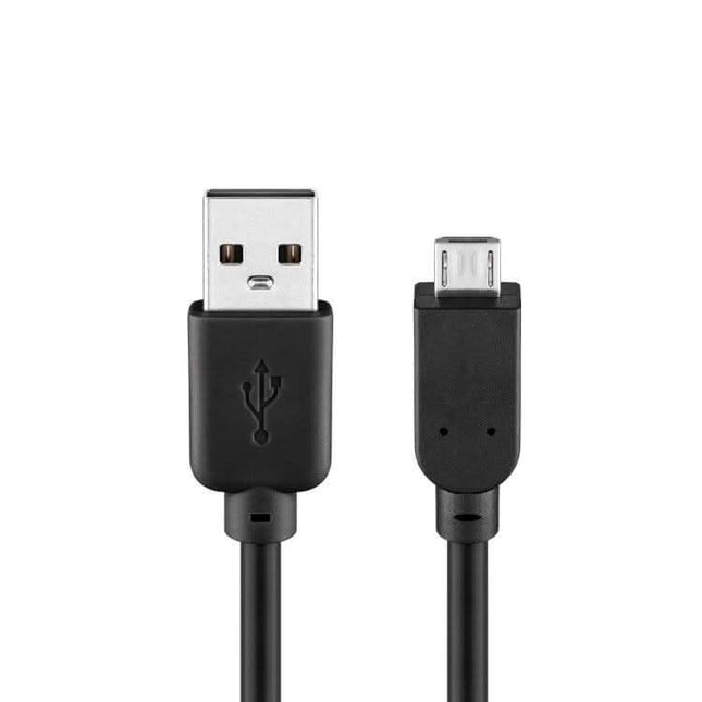 USB-A naar Micro-USB verloopkabel - 20 cm - USB 2.0 - Zwart