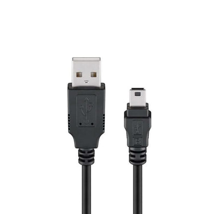 USB A naar Mini-USB kabel - USB 2.0 - Zwart - 2 meter (S-conn)
