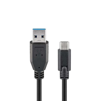 USB A naar USB C -  USB 3.1 - 1 meter - Zwart