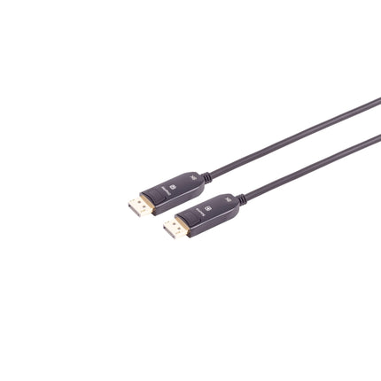 10 meter Optische DisplayPort 2.0 kabel - 8K/60Hz - DisplayPort AOC - S-conn - Zwart