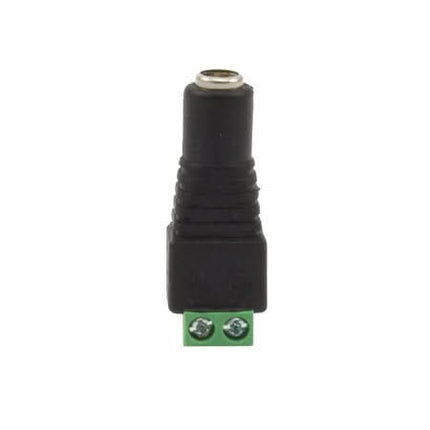 Aansluitblok 2-pins naar DC Vrouwelijk Adapter – 5,50 x 2,10 mm – Met Schroefbevestiging