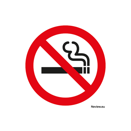 Bord rookverbod - 10x10 cm
