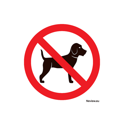 Sticker - verboden voor Honden - 10x10 cm