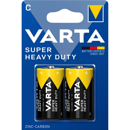 Varta  1,5 volt super Heavy Duty C batterijen  -  2 stuks