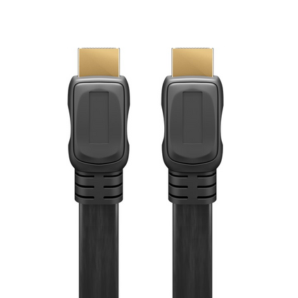 1 meter HDMI 2.0 kabel - 4K/60Hz - Platte kabel - Zwart