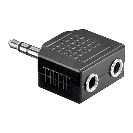 3.5mm jack naar 2x 3.5mm female jack splitter - Stereo (Wentronic)
