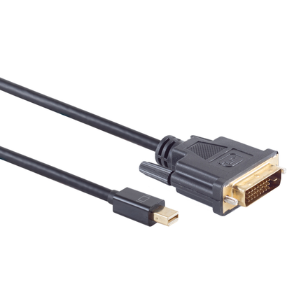 3 meter mini Displayport 1.2 naar DVI-D kabel - 1080p/60Hz - 100% koper - Zwart