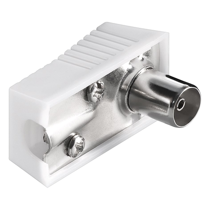 Coaxiale haakse koppeling met schroefbevestiging - kunststof adapterafsluiting