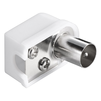 Coaxiale Hoekstekker – Schroefaansluiting – Compact Formaat