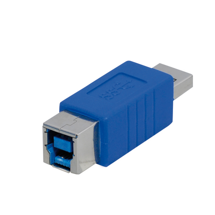 USB 3.0 adapter - USB-A male naar USB-B female - Blauw