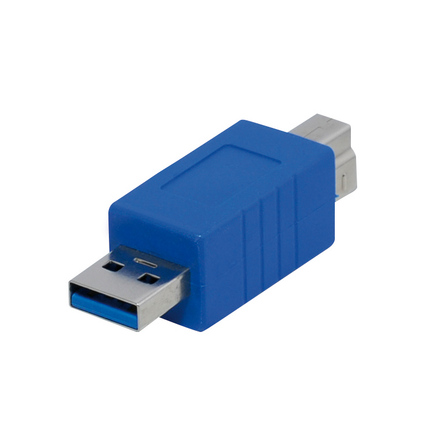 USB 3.0 adapter - USB-A male naar USB-B male - Blauw