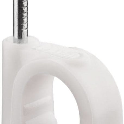 kabelclip - 8 mm - plat - 100 stuks - Wit