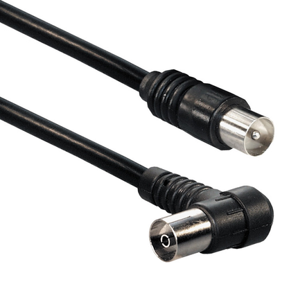 1.5 meter - Coax (IEC) mannelijk naar vrouwelijk - 1 x haaks