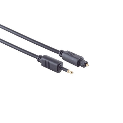 Toslink kabel - 50 cm - Toslink naar Mini Toslink - 4 mm - Zwart