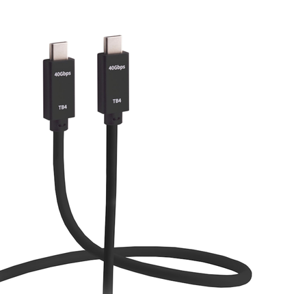 UltraFlex Thunderbolt 4 kabel - USB-C naar USB-C - PD 100 watt - Thunderbolt 4.0 - 1.5 meter - Zwart