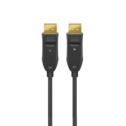 10 meter Optische DisplayPort 2.0 kabel - 8K/60Hz - DisplayPort AOC - Zwart