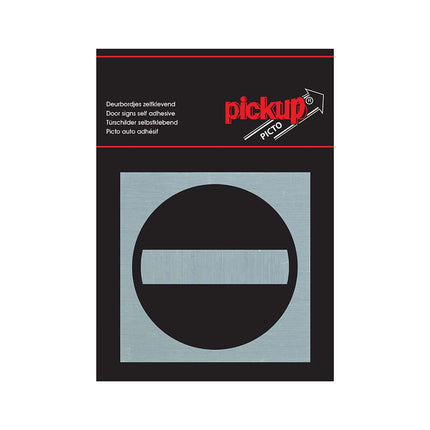 Pickup bord Route Alu Picto - verboden toegang - 8x8 cm