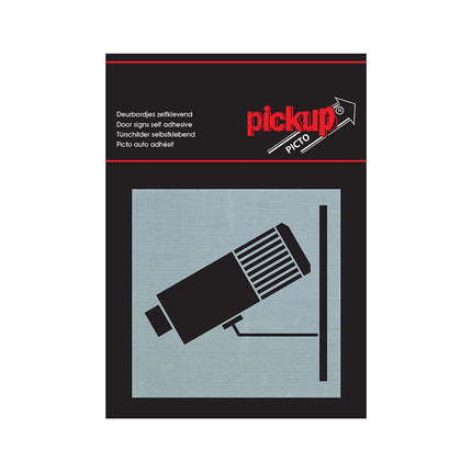 Pickup bord Route Alu Picto - camera bewaking - 8x8 cm