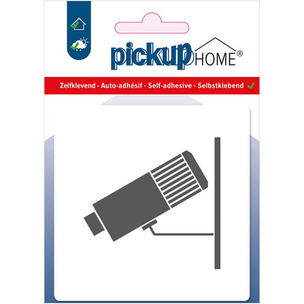 Pickup  bord Route Acryl bordje camerabewaking - 9x9 cm