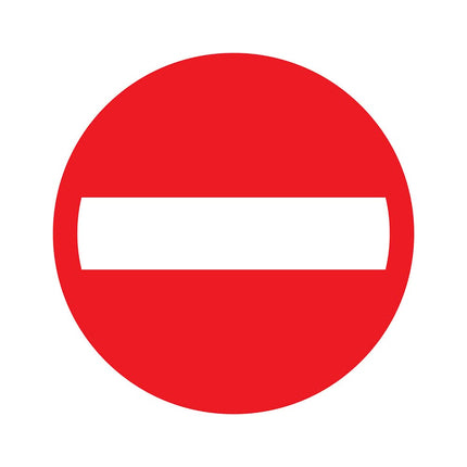 Pickup bord verboden doorgang- rond - diameter 18 cm