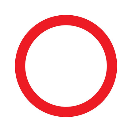 Pickup bord verboden in te rijden voor alle voertuigen - rond - diameter 30 cm