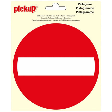 Pickup bord -  zelfklevend - verboden toegang - Rond - 15 diameter