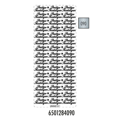 PickUp hobbysticker - prettige feestdagen- Zilver - 2 stuks per verpakking