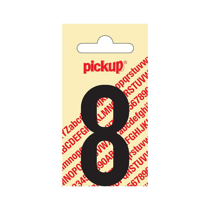 PickUp sticker - Plakcijfer 8 - Nobel - Zwart - 60 mm