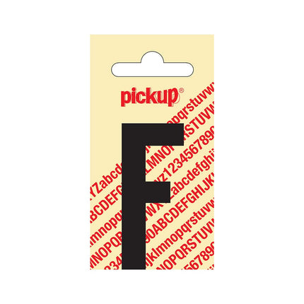 PickUp sticker - Plakletter  F - Nobel - Zwart - 60 mm