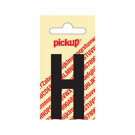 PickUp sticker - Plakletter  H - Nobel - Zwart - 60 mm