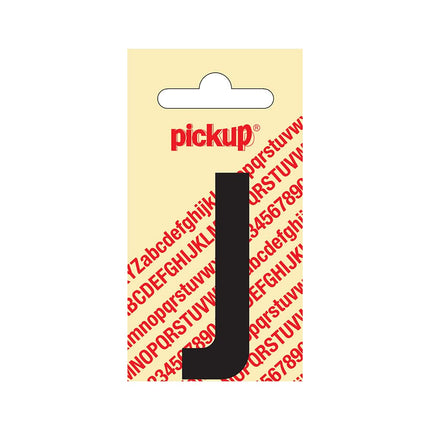 PickUp sticker - Plakletter  J - Nobel - Zwart - 60 mm