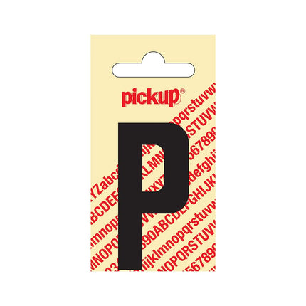 PickUp sticker - Plakletter  P - Nobel - Zwart - 60 mm