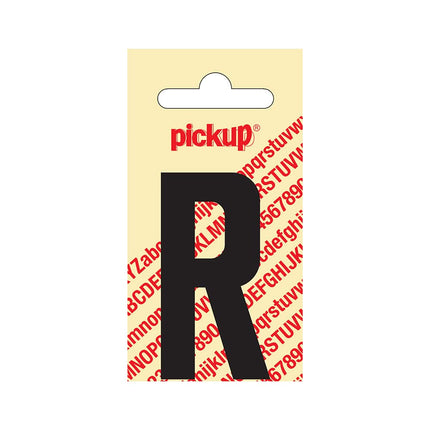 PickUp sticker - Plakletter  R - Nobel - Zwart - 60 mm