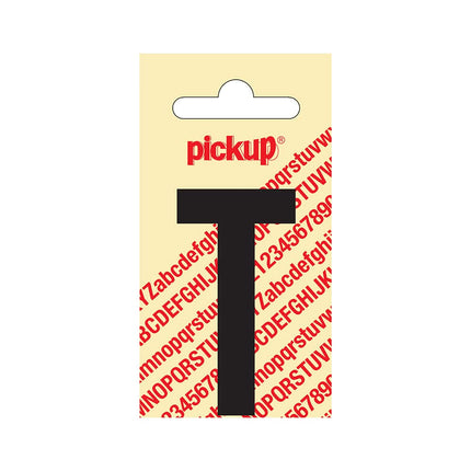 PickUp sticker - Plakletter  T - Nobel - Zwart - 60 mm