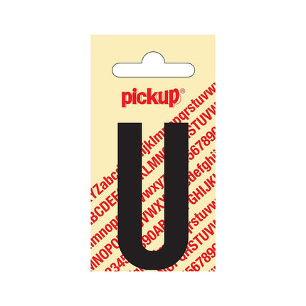 PickUp sticker - Plakletter  U - Nobel - Zwart - 60 mm