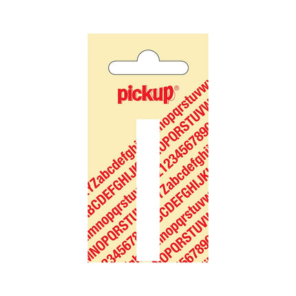 PickUp sticker - Plakletter  I - Nobel - Wit - 60 mm
