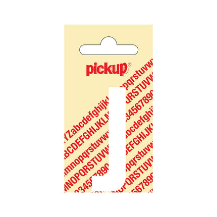 PickUp sticker - Plakletter  J - Nobel - Wit - 60 mm