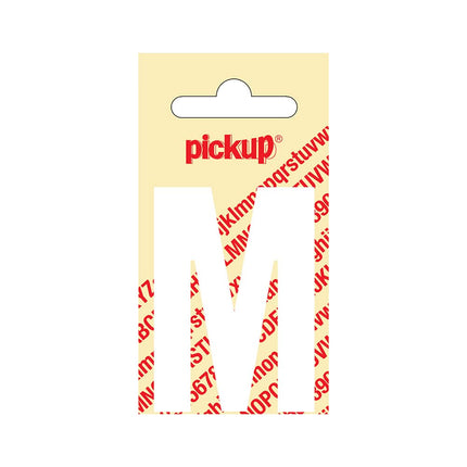 PickUp sticker - Plakletter  M - Nobel - Wit - 60 mm