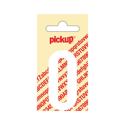 PickUp sticker - Plakletter  O - Nobel - Wit - 60 mm