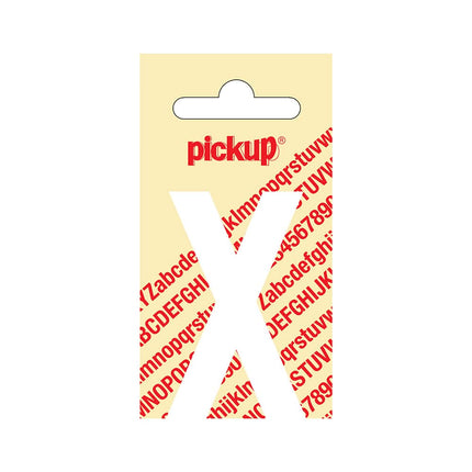 PickUp sticker - Plakletter  X - Nobel - Wit - 60 mm