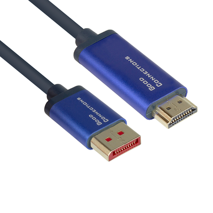 1 meter DisplayPort naar HDMI kabel - 4K/60Hz - DisplayPort 1.4 naar HDMI 2.0 - SmartFLEX - Zwart