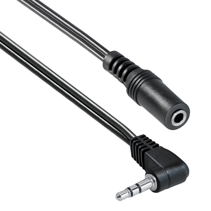 3,5 mm Jack stereo audio adapter kabel - Haaks - 20 cm - Zwart