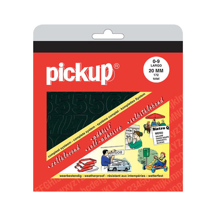 PickUp plakcijfers boekje Largo - Zwart - 20 mm