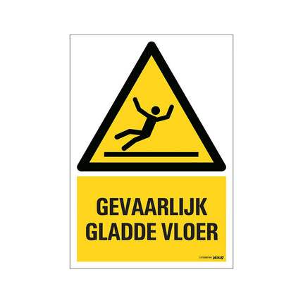 Pickup bord gevaarlijk gladde vloer - 23x33 cm