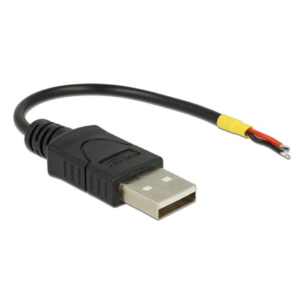 USB 2.0 stekker met 2-aderig kabeluiteinde - vermogensdraad - USB A male