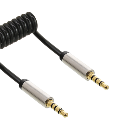 4 polige 3.5 mm jack audiokabel - 3 meter - Gold-plated - InLine Slim
