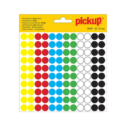 Pickup Stickers stippen - Kleurenmix - vinyl - 12 mm