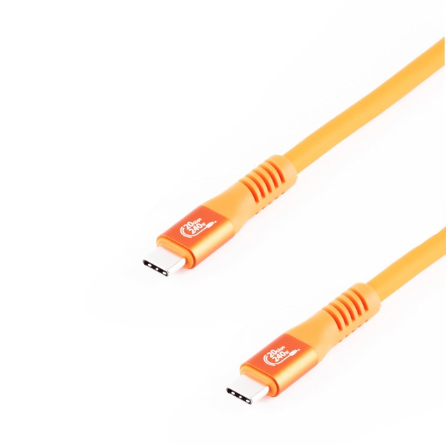 USB-C kabel - USB 3.2 Gen 2x2 - 2 meter - PD 3.1 240 watt - Oranje